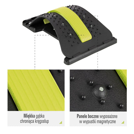 Napínač zad s magnety, zelená, úleva od bolesti