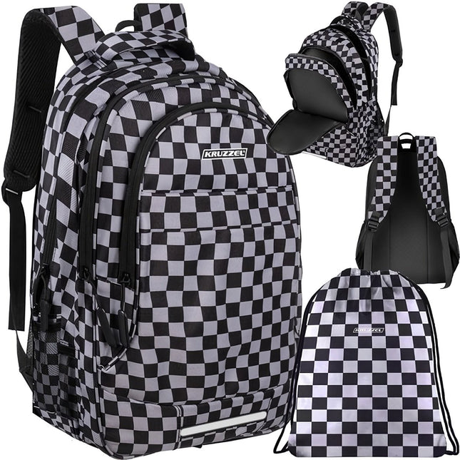 Rucksack 30L - Schachbrett Kruzzel 24531
