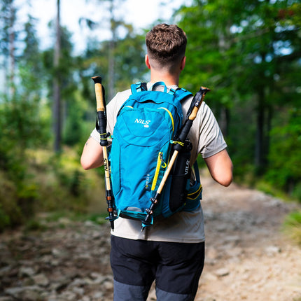 Rucksack, 40L, Blau, Reisetasche für Touristen
