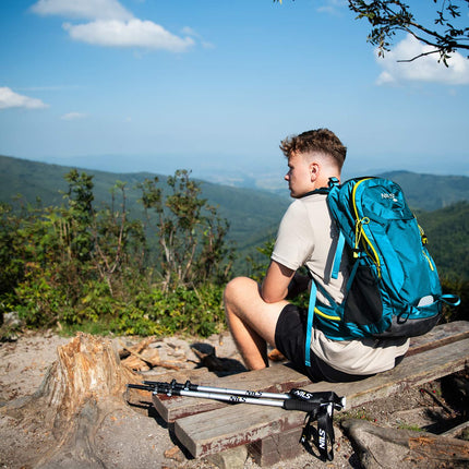 Rucksack, 40L, Blau, Reisetasche für Touristen