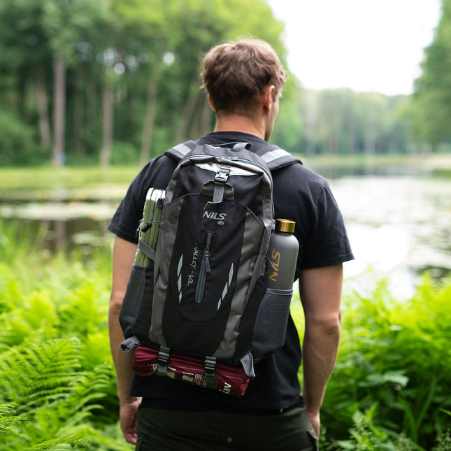 Rucksack für Touristen, Schwarz, 40L Fassungsvermögen