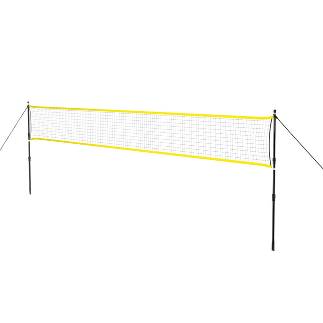 Badmintonnetz mit Teleskopstangen, 600x60 cm, volle Abdeckung