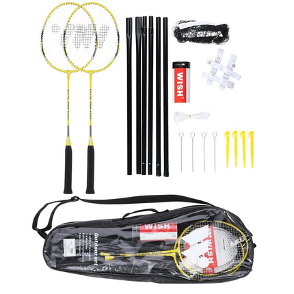 Badminton Racket Set, 2 Rackets, 3 Shuttlecocks, Net