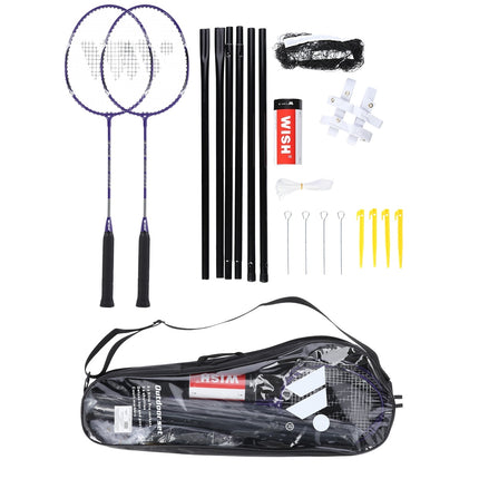 Badminton Racket Set, 2 Rackets, 3 Shuttlecocks, Net