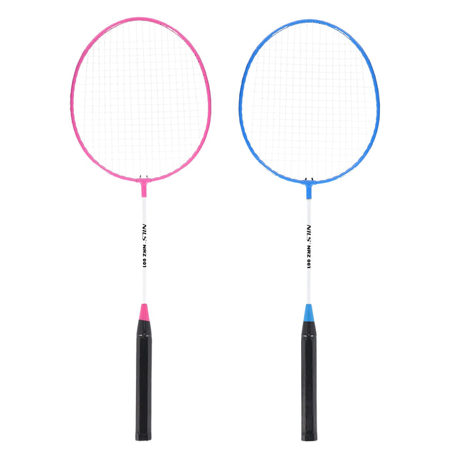 Badmintonracketset - Staal, 2 rackets + shuttlecock