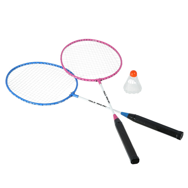 Badmintonracketset - Staal, 2 rackets + shuttlecock