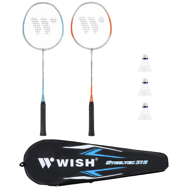 Badmintonschläger-Set mit 3 Federbällen