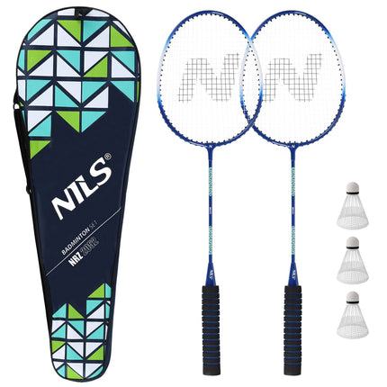 Badminton Set – 2 Aluminum Rackets, 3 Shuttlecocks, Cover