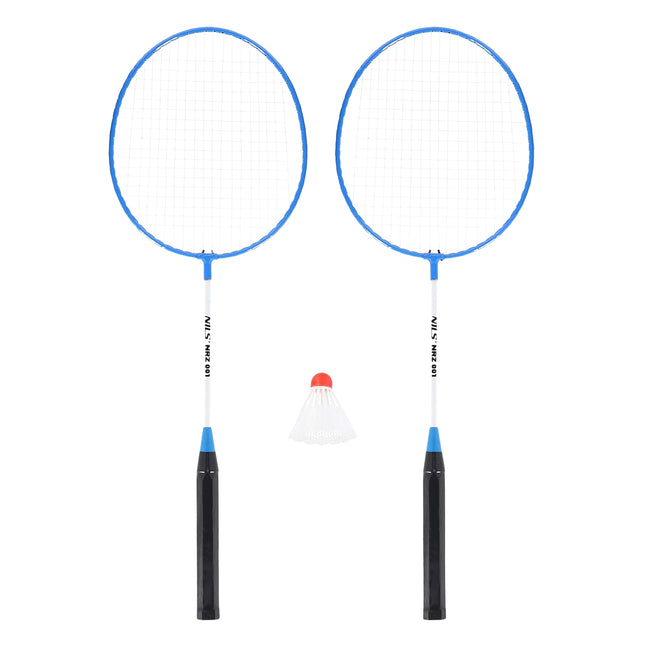 Badmintonset - 2 rackets, blauw, inclusief shuttles