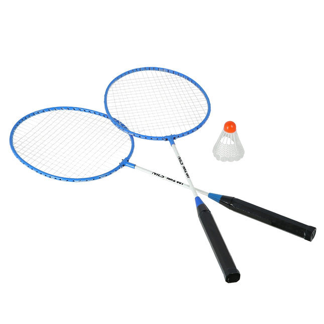 Badmintonset - 2 rackets, blauw, inclusief shuttles