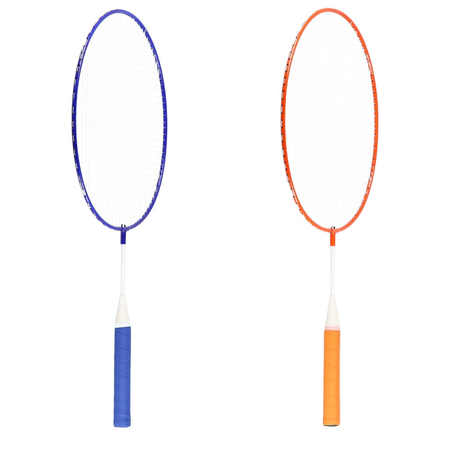 Badmintonset - 2 rackets, junior shuttlecocks, staal