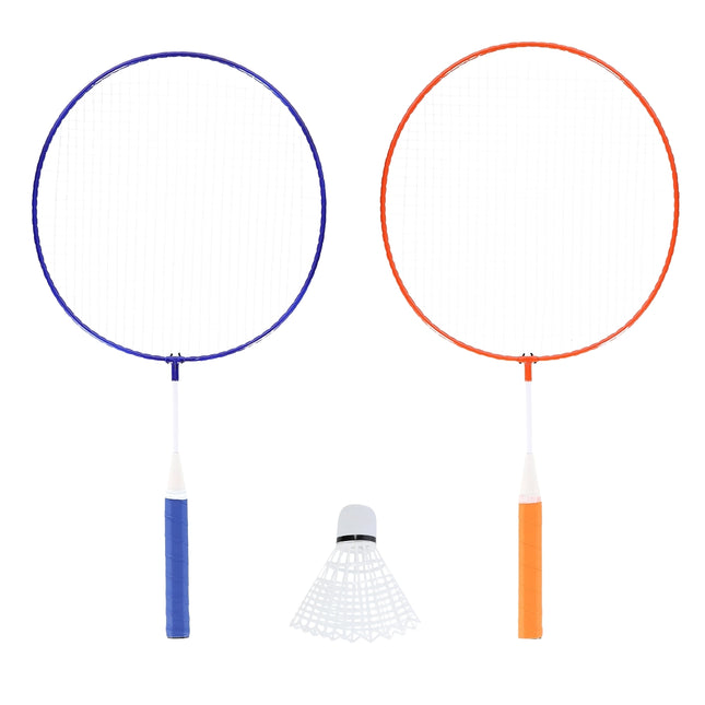 Badmintonset - 2 rackets, junior shuttlecocks, staal