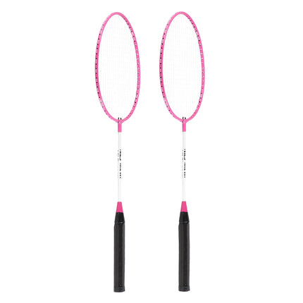 Badminton Set with 2 Rackets, Pink + Shuttlecocks