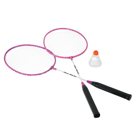 Badminton Set with 2 Rackets, Pink + Shuttlecocks