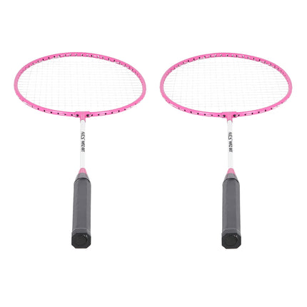 Badminton Set with 2 Rackets, Pink + Shuttlecocks