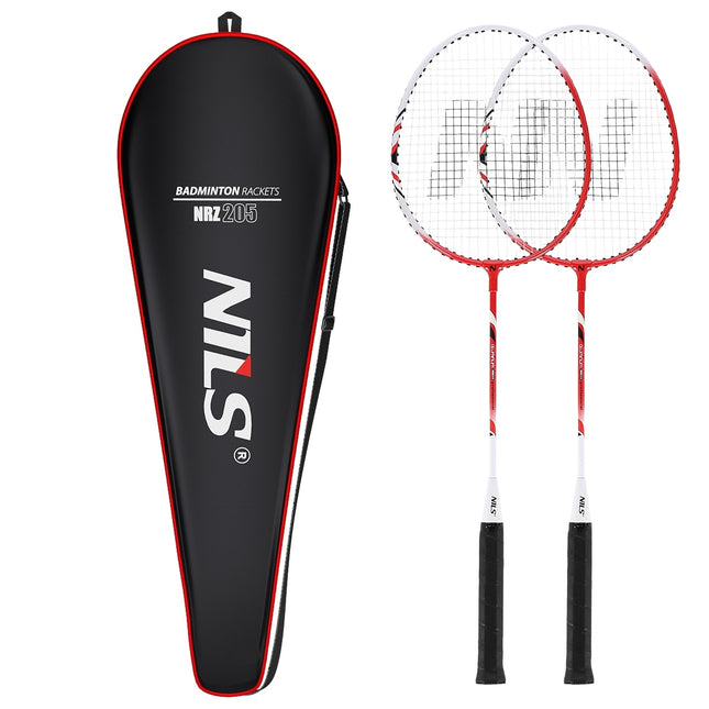 Badmintonset met aluminium rackets en hoes