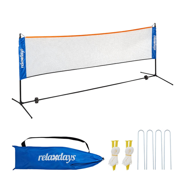 Badmintonnet met verstelbare hoogte