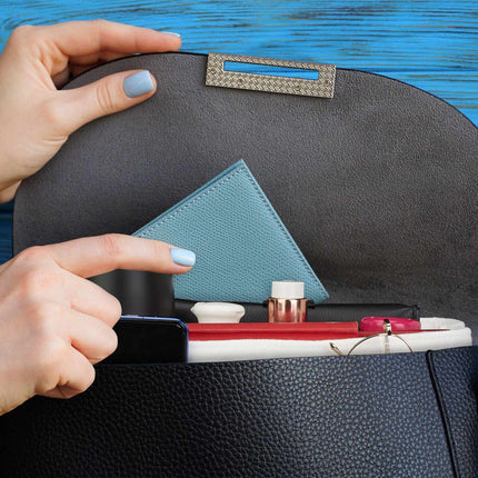 Taschenorganizer Geldbörse Filz Weiß
