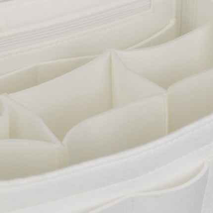 Taschenorganizer Geldbörse Filz Weiß