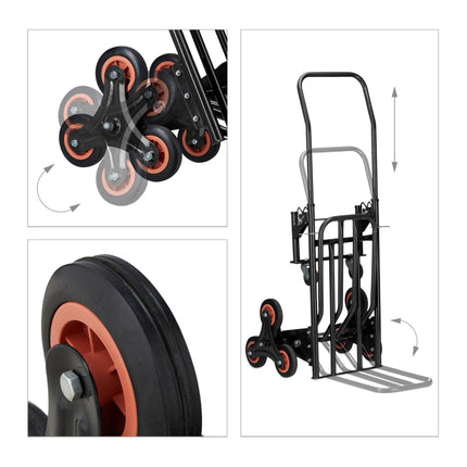 Bag truck stair climber black