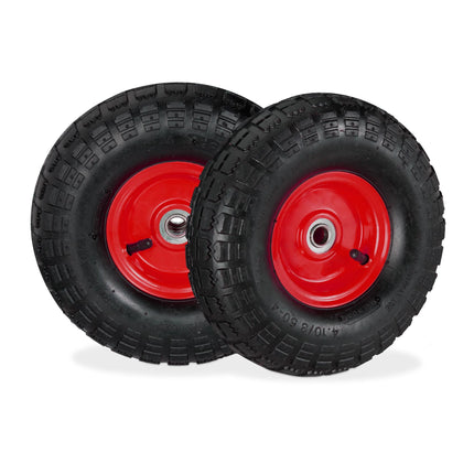 Bag truck wheel set with 2 steel rims