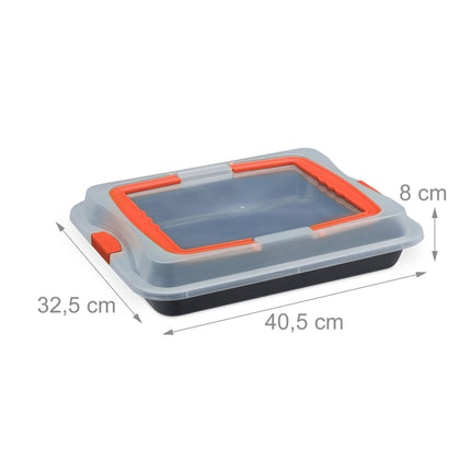 Baking tray with lid