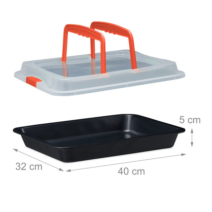 Baking tray with lid