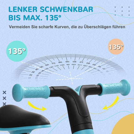 Laufrad für Kinder – ohne Pedale, verstellbarer Sitz, 1,5–3 Jahre, blau