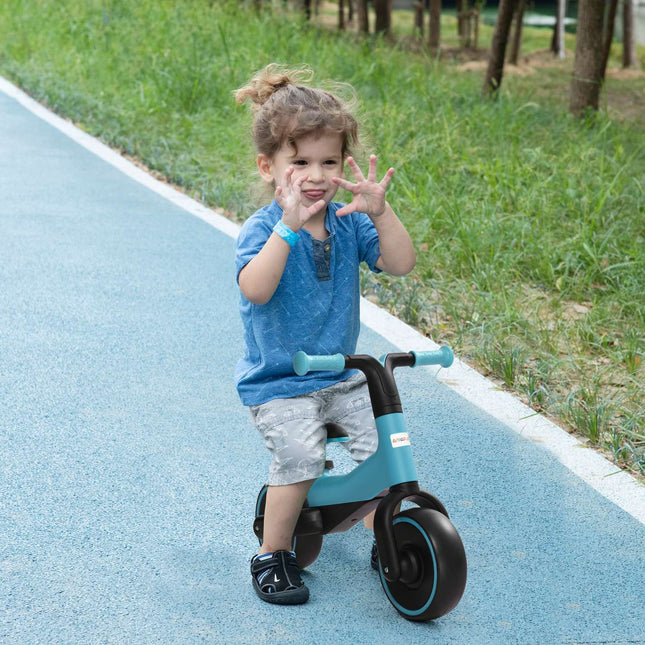 Balance bike for children - pedal-free, adjustable seat, 1.5-3 years, blue