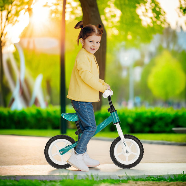 Balance Bike, Green Wheels, 10-Inch