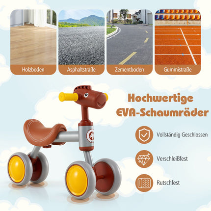 Laufrad für Kleinkinder 18-36 Monate, 4 Räder