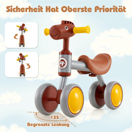 Laufrad für Kleinkinder 18-36 Monate, 4 Räder
