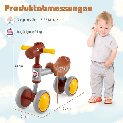Laufrad für Kleinkinder 18-36 Monate, 4 Räder