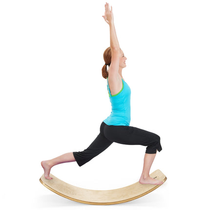 Balance Board, Birch Wood Wobble Toy 35 x 15.5 in