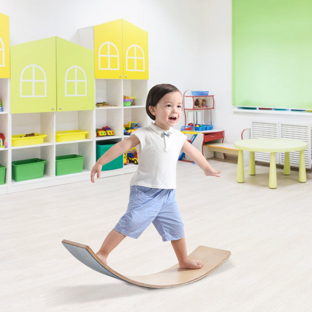 Balance Board Curvy Board Balancierbrett aus Holz 90 x 30cm