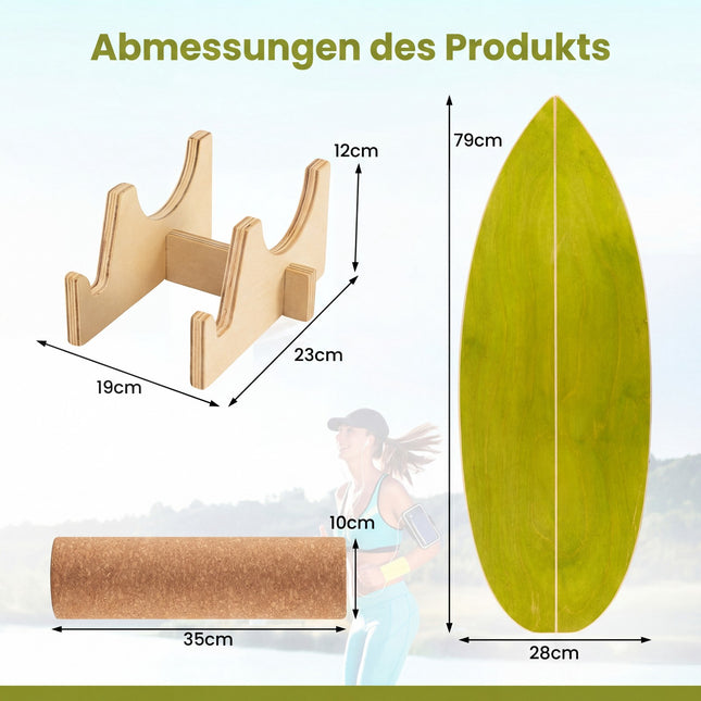 Balance Board Set mit Korkrolle für das Core-Training