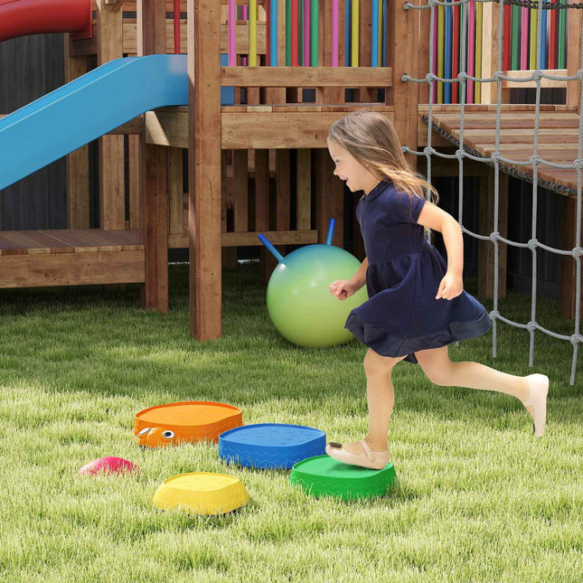 Balanciersteine für Kinder, 5er-Set, rutschfest, ab 2-8 Jahren