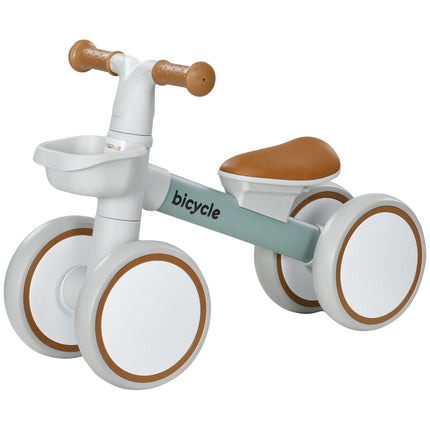 Vélo d'équilibre pour enfants à partir de 1 an Vélo coulissant pour bébé avec roues en TPU Sans vis Cadeaux pour garçons/filles Jouet pour tout-petits Vert + Blanc 56 x 27 x 39 cm