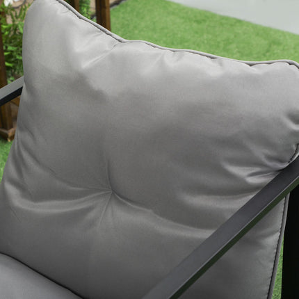 Outdoor-Lounge-Set mit Kissen – Sofa, Sessel, Tisch