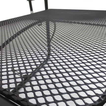 Balkon Verstellbarer quadratischer Hänge-Tisch aus Metall, schwarz, 60x56,5x45cm