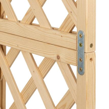 Balcony Planter With Trellis And Canopy, Fir Wood