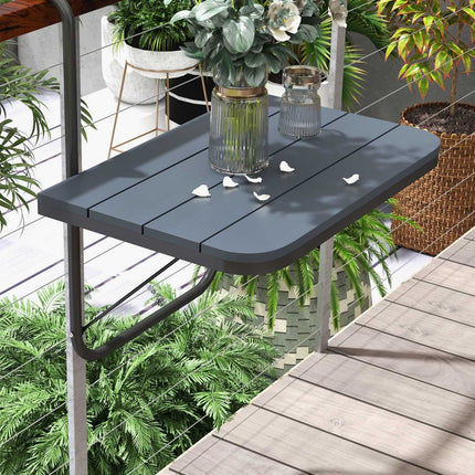 Verstellbarer Aluminium-Balkontisch, klappbar, 25 kg Tragkraft