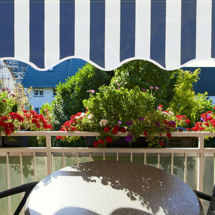 Balcony awning blue/white