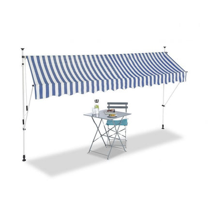 Balcony awning blue/white