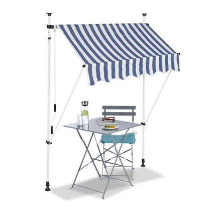 Balcony awning blue/white