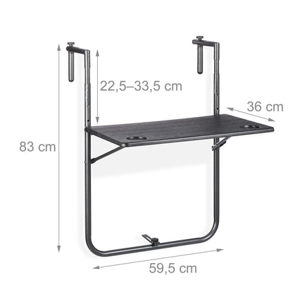 Balcony table foldable