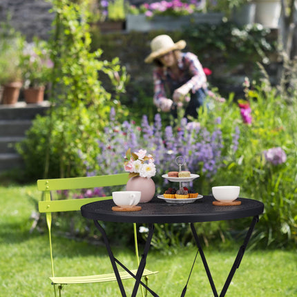 Table de balcon pliable noire