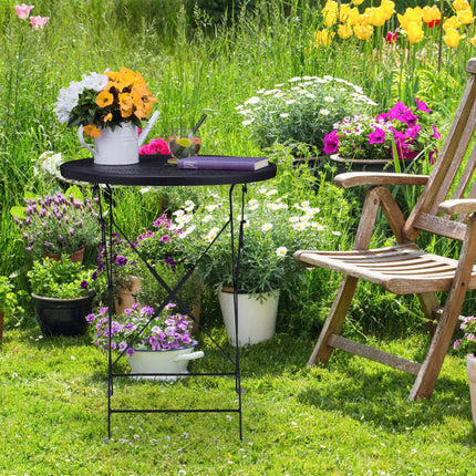 Table de balcon pliable noire