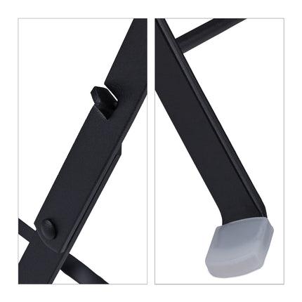 Table de balcon pliable noire