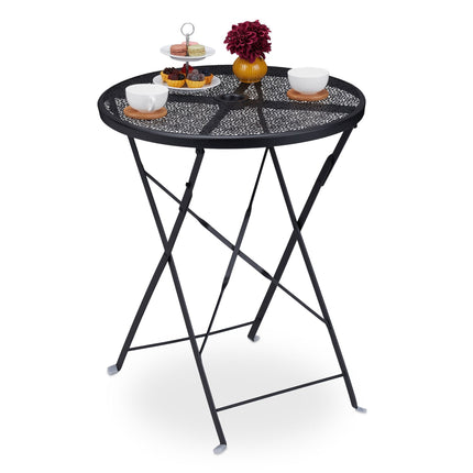 Table de balcon pliable noire
